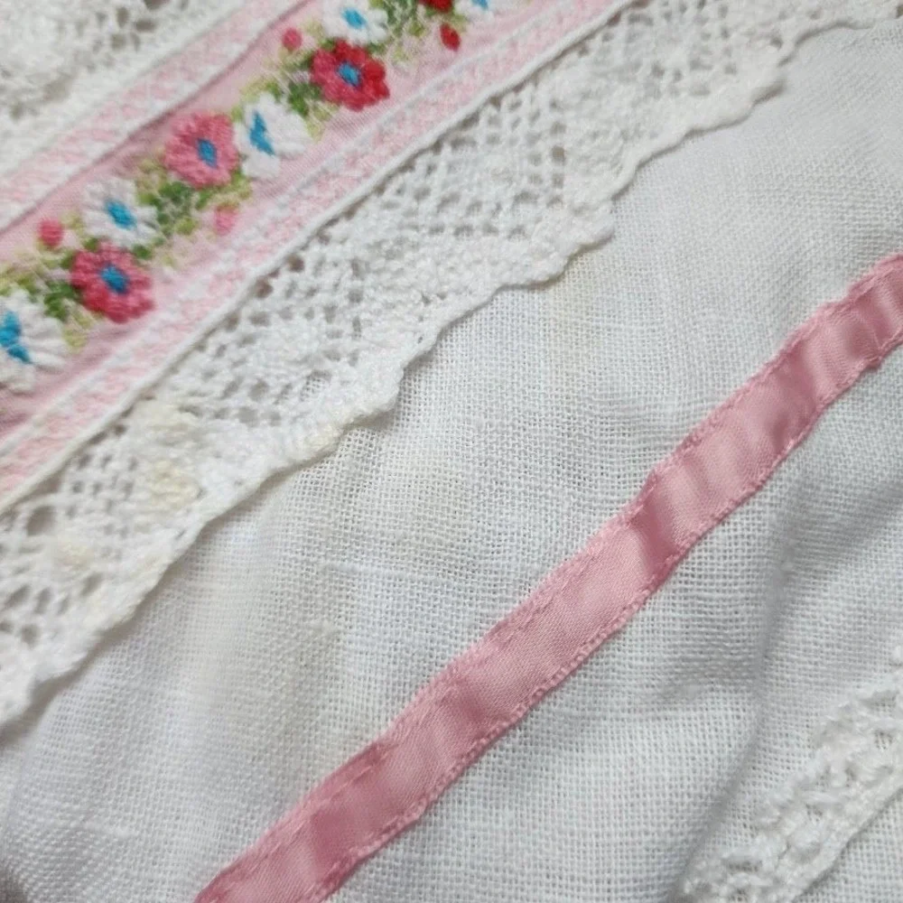 WENDY CALIFORNIA‎ VTG 70s prairie lace maxi skirt cottagecore coquette ethereal